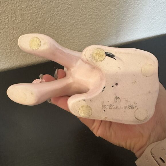 Kreiss Vintage Link Poodle Mama Dog Spaghetti Blue Rhinestone Eyes NO Puppies - Picture 6 of 7